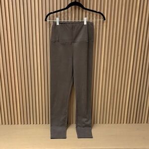 Wilfred Free Daria Taupe Leggings vegan suede small